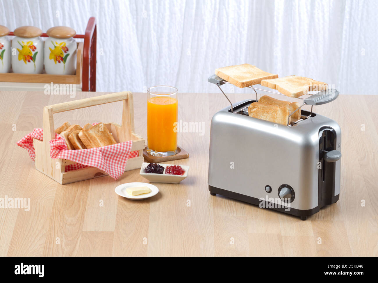 Bread toaster the kitchenware you need for preparing your breakfast Stock Photo