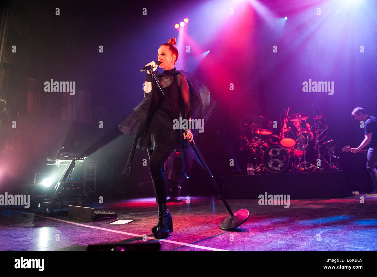 Chicago, USA. 3rd April, 2013. Alternative rock band Garbage performing at The Riviera Theatre in Chicago, USA. Credit: Max Herman/Alamy Live News Stock Photo
