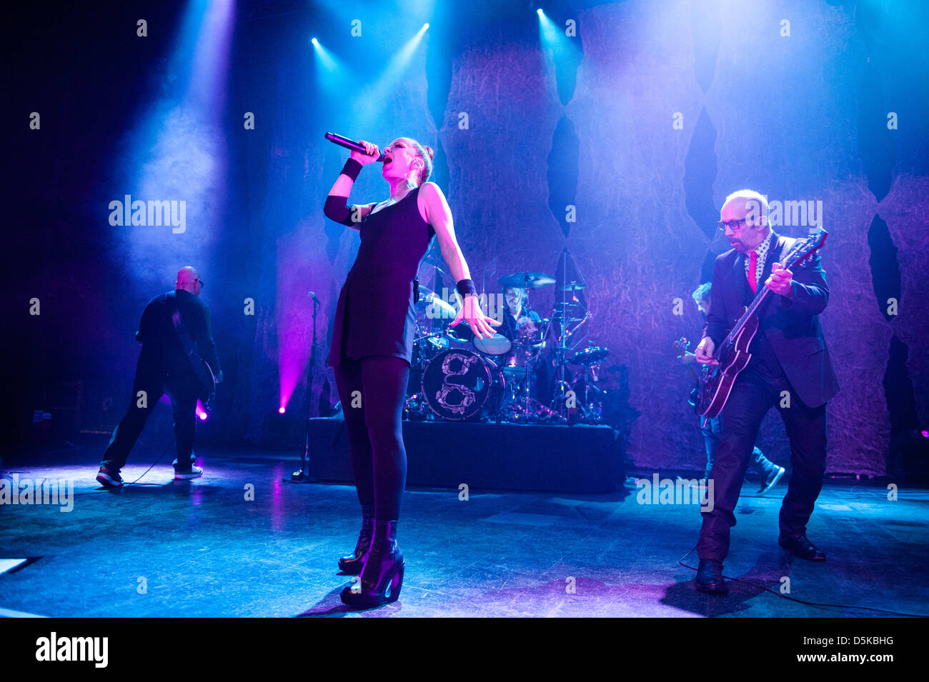 Chicago, USA. 3rd April, 2013. Alternative rock band Garbage performing at The Riviera Theatre in Chicago, USA. Credit: Max Herman/Alamy Live News Stock Photo