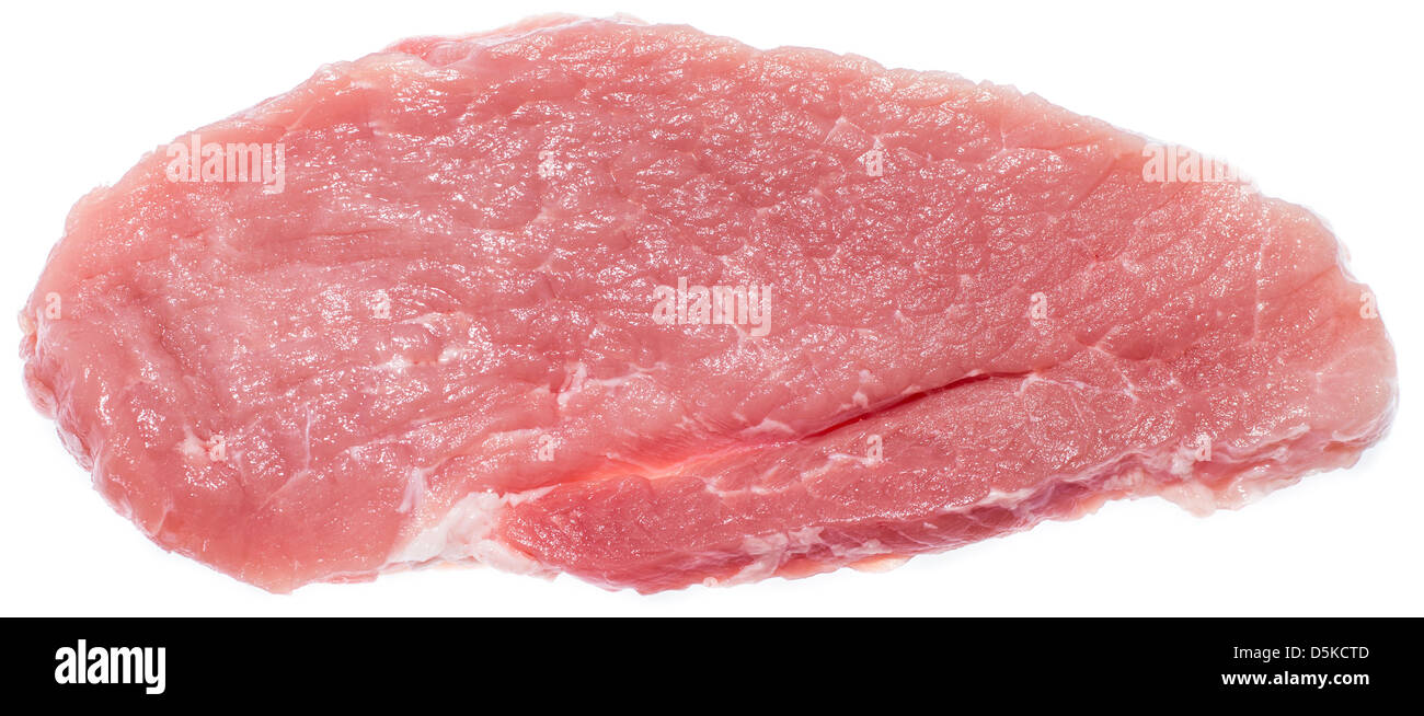Raw piece of Meat isolated on white background Stock Photo - Alamy