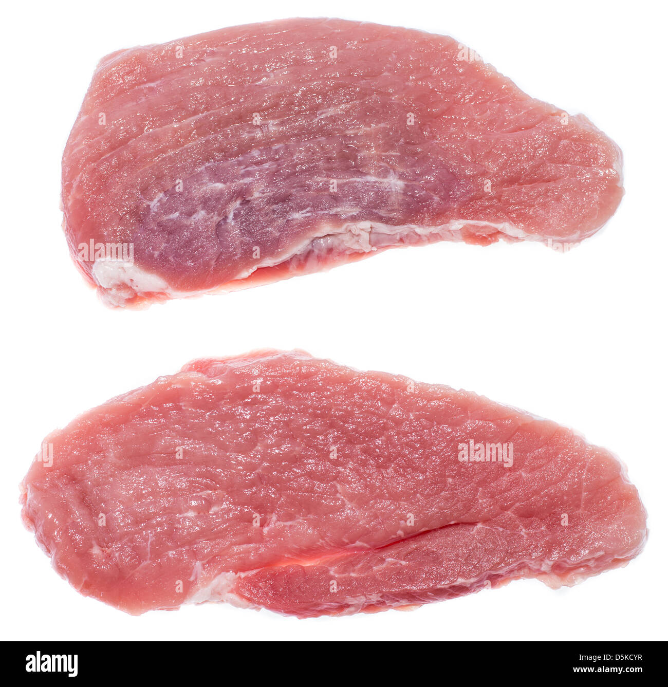Raw piece of Meat isolated on white background Stock Photo - Alamy