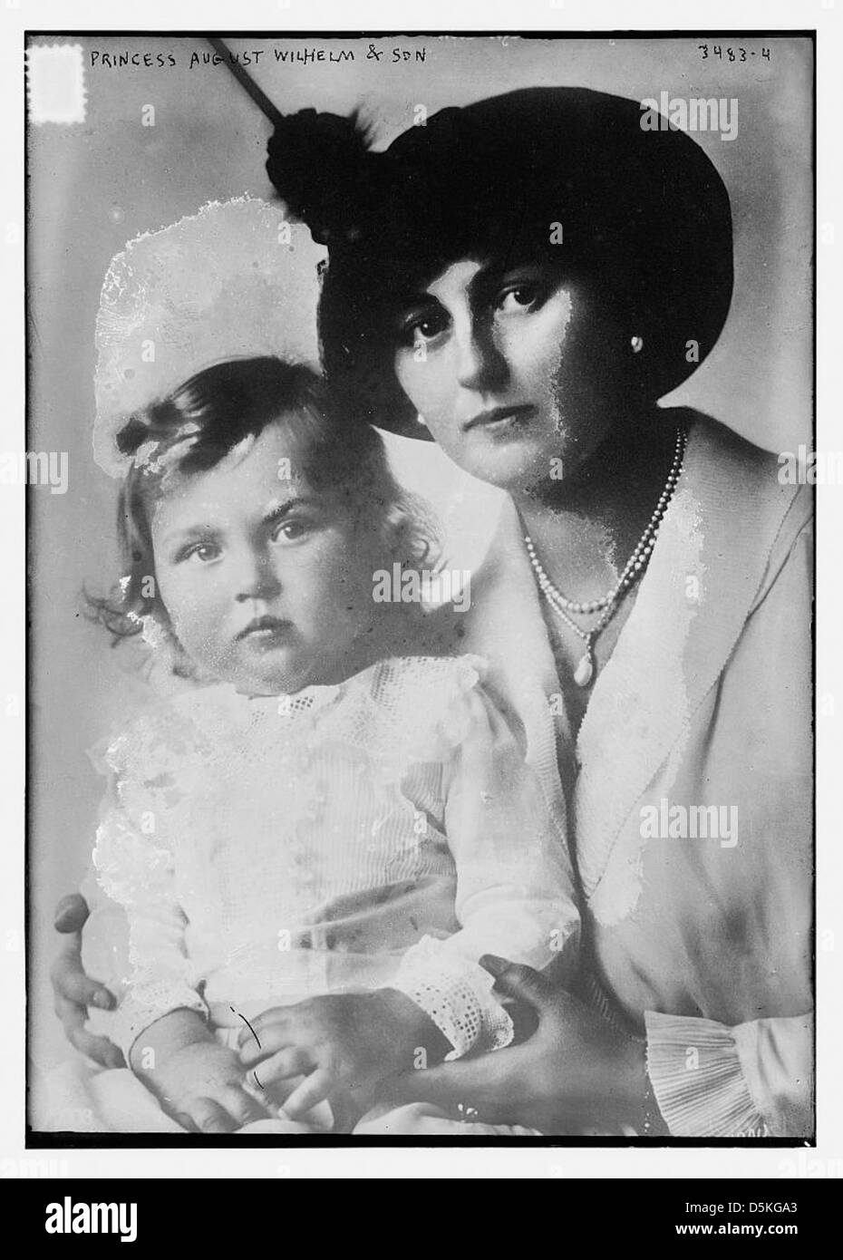 Princess August Wilhelm & son (LOC) Stock Photo