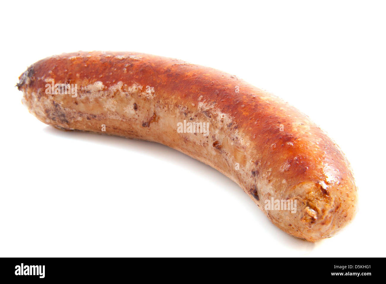 Hot german bratwurst isolated on a white background Stock Photo