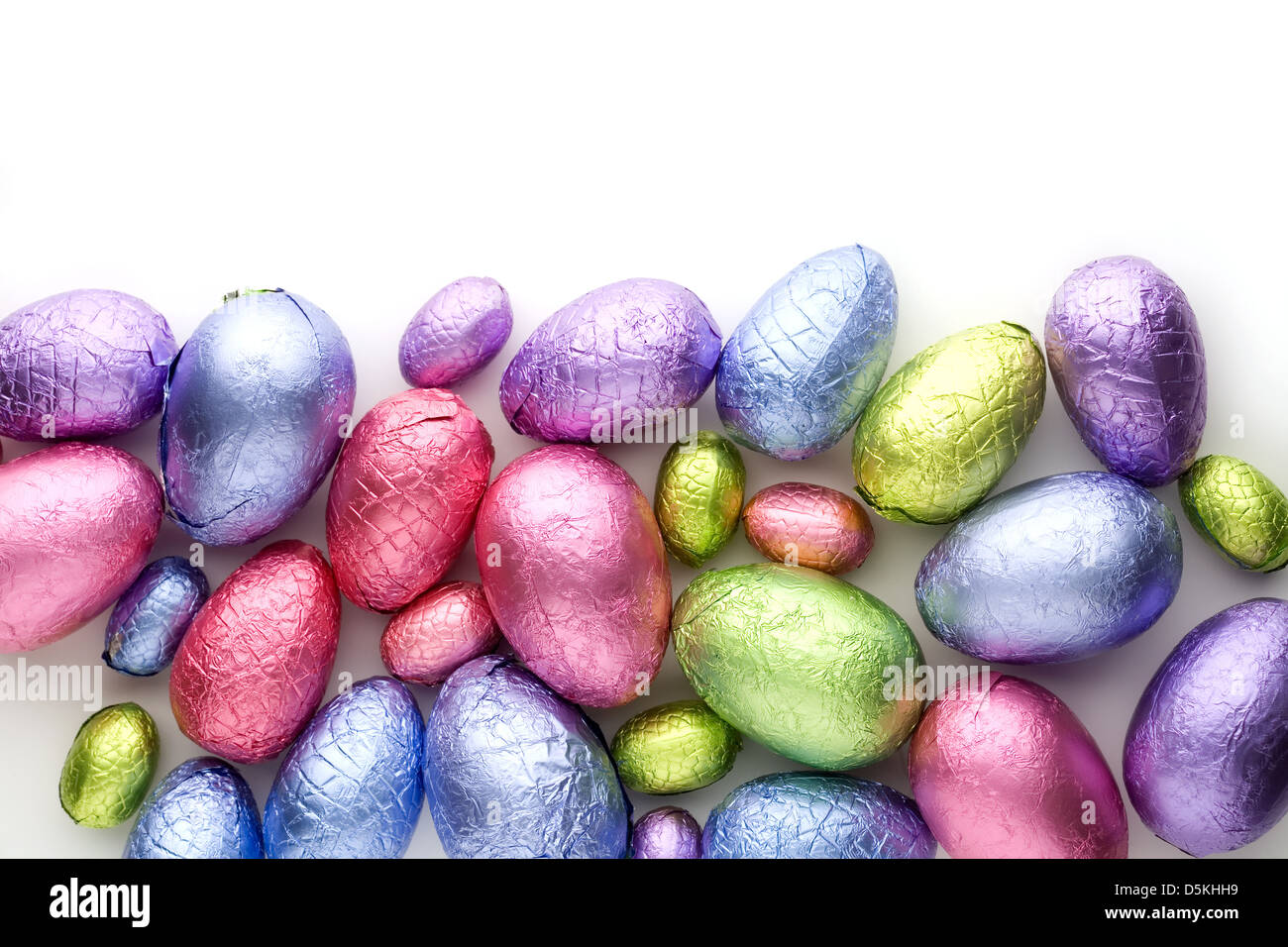Colorful easter eggs isolated on white background Stock Photo - Alamy