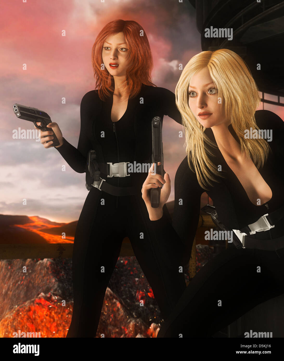 The Beautiful Secret Agents Stock Photo - Alamy