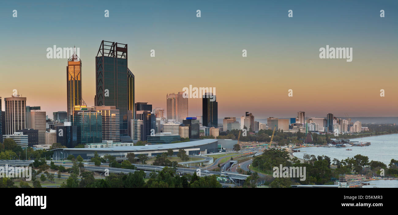 Perth at sunset Stock Photo