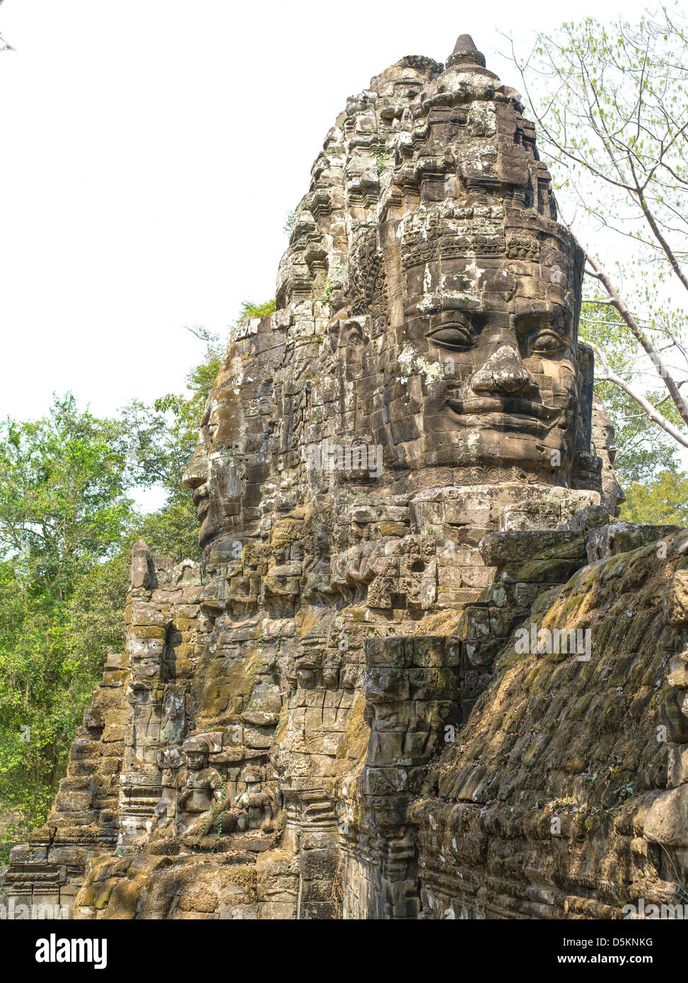 North Gate. Angkor Thom. Angkor Archaeological Park. Siem Reap. Cambodia Stock Photo
