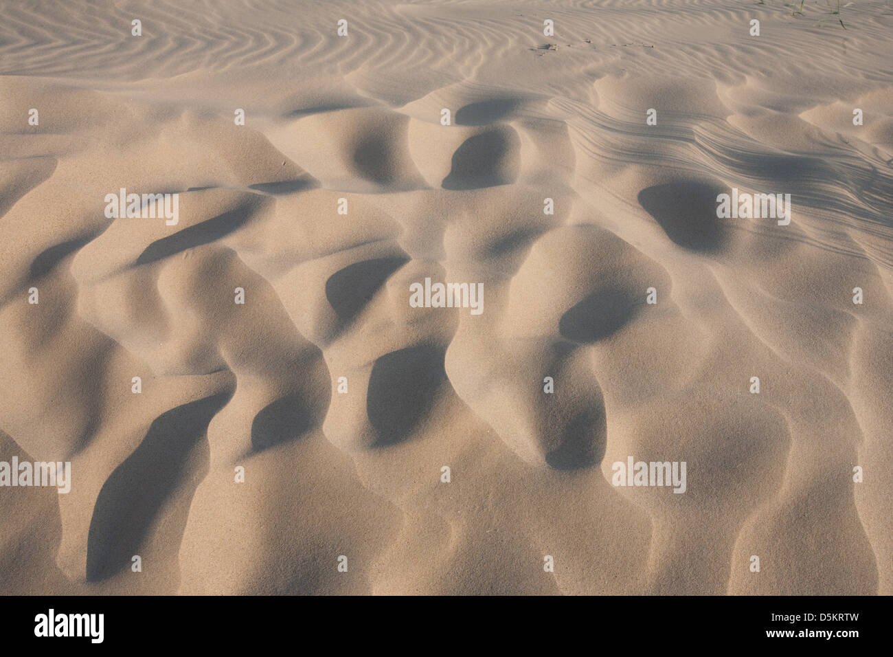 SAND; DUNES; PATTERN; RIPPLES; DETAIL; CLOSE UP Stock Photo