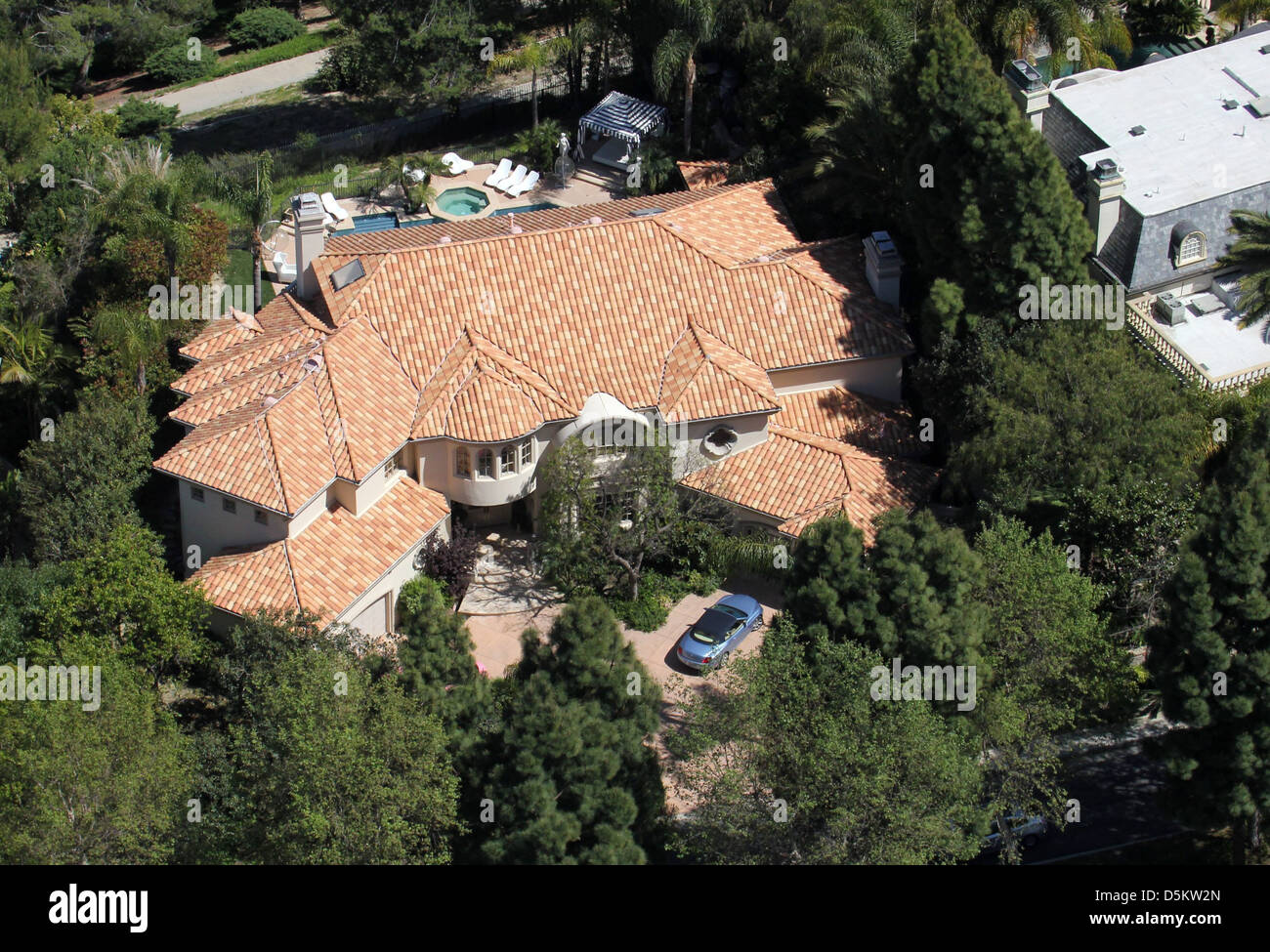 Aerial View Paris Hilton Home Stock Photos Aerial View Paris