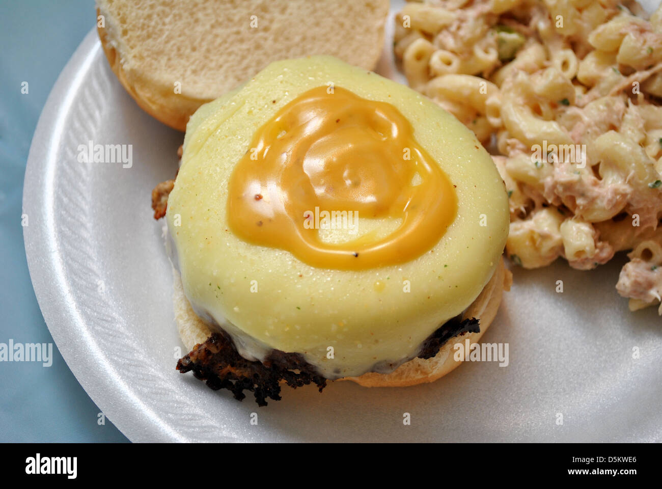 Cheeseburger with Honey Mustard Stock Photo Alamy
