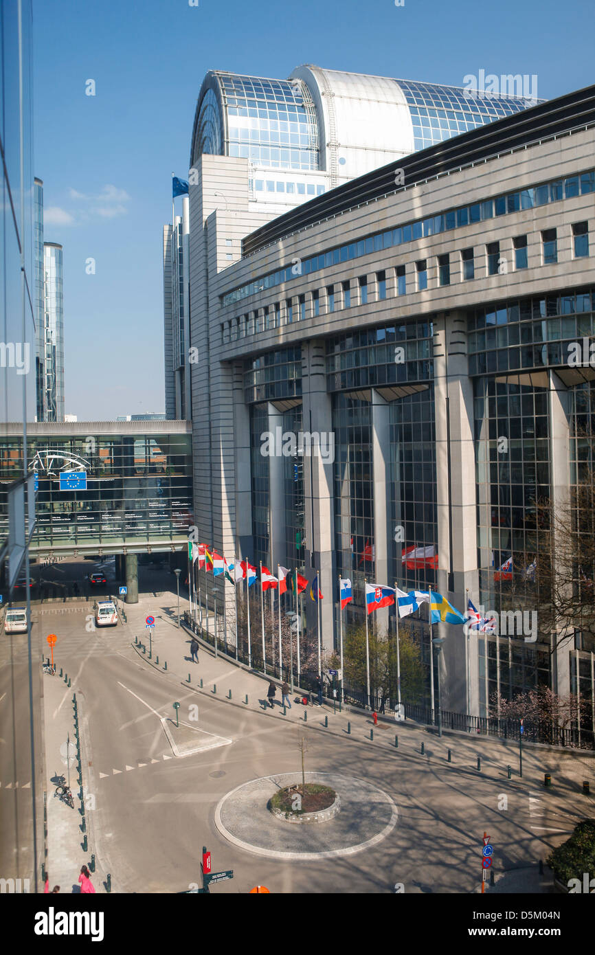 European Parliament headquarters in Brussels Stock Photo