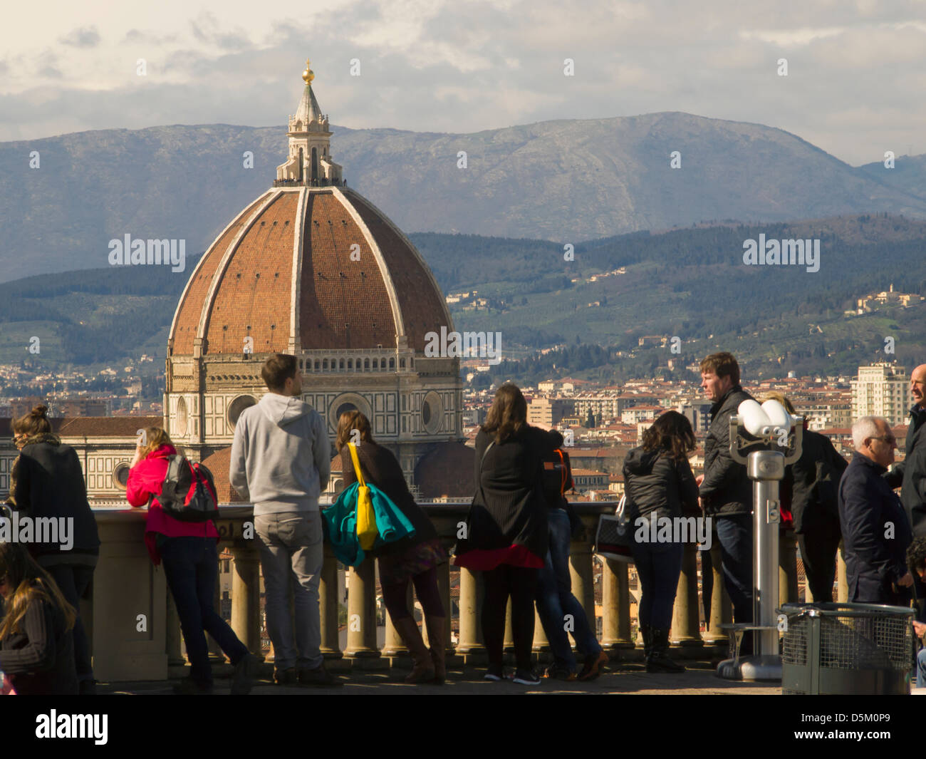 Italy,Tuscany,Florence, Cathedral and tourist Stock Photo