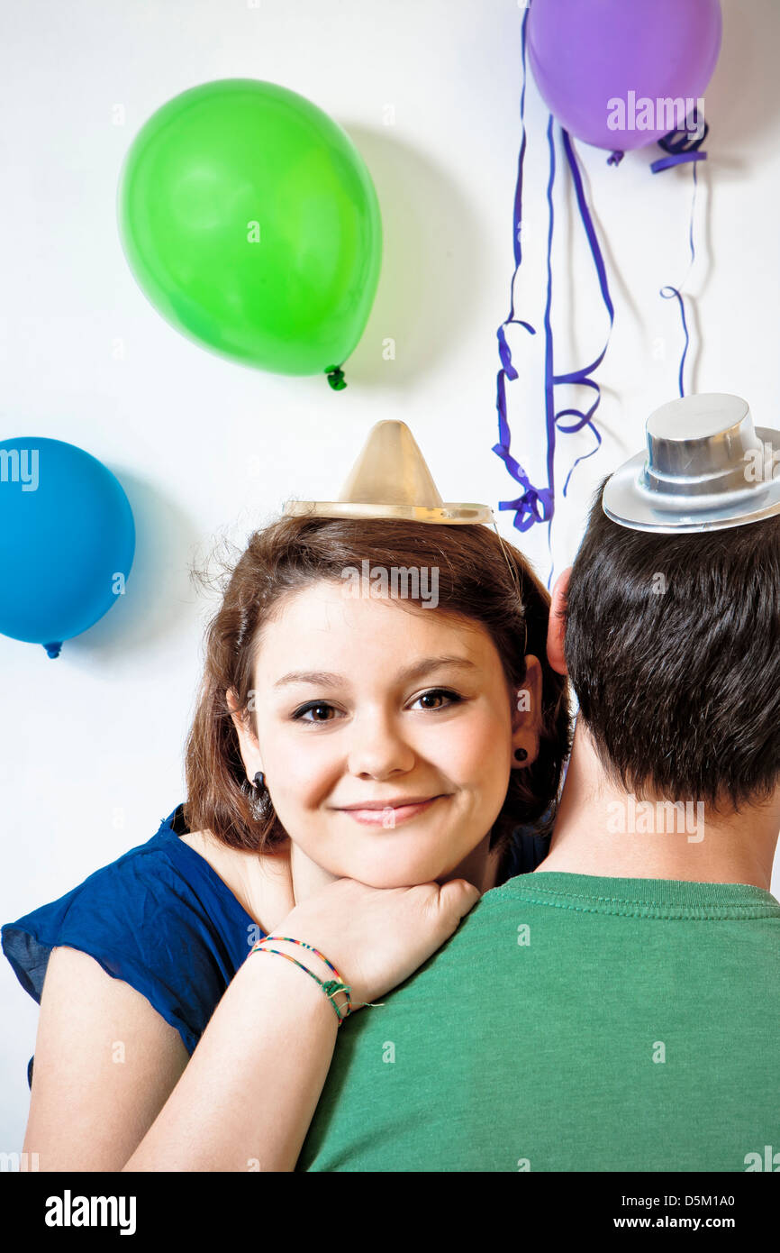 young couple at a party Stock Photo - Alamy