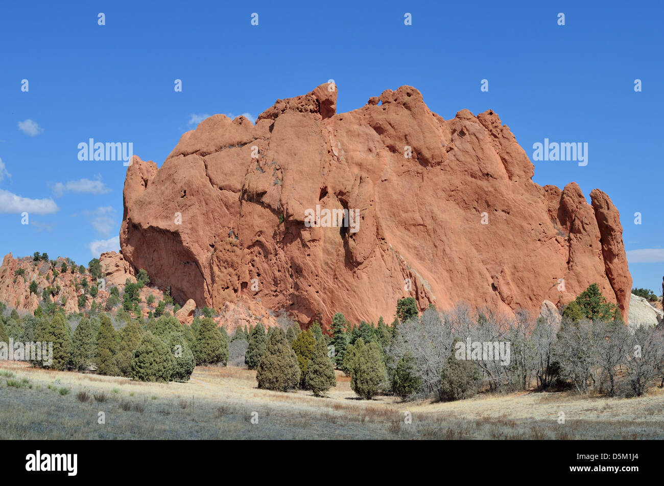 Kissing Camels red rock formations in Colorado Springs Colorado. Stock Photo
