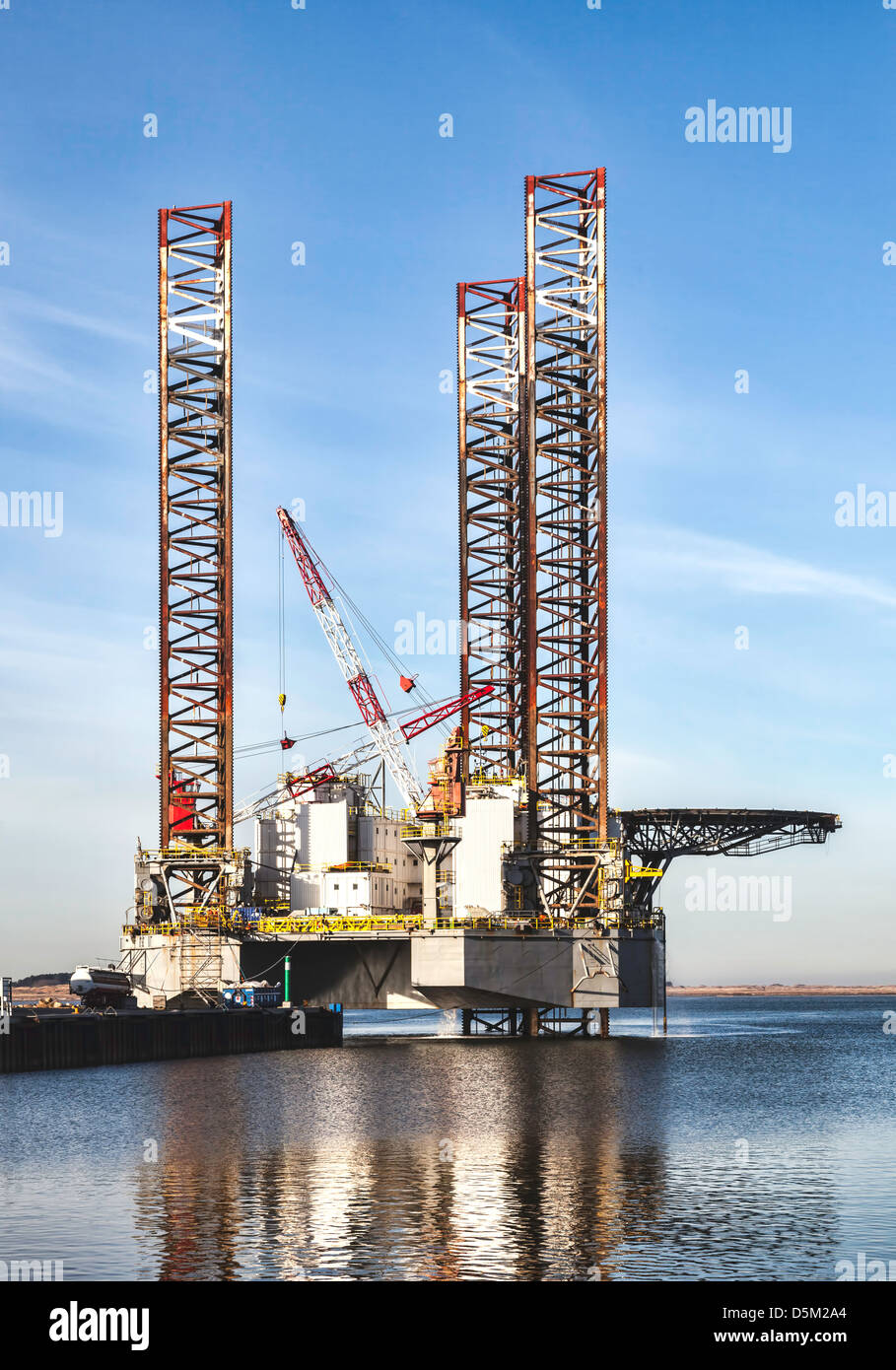 Offshore drilling rig in Esbjerg harbor, Denmark Stock Photo