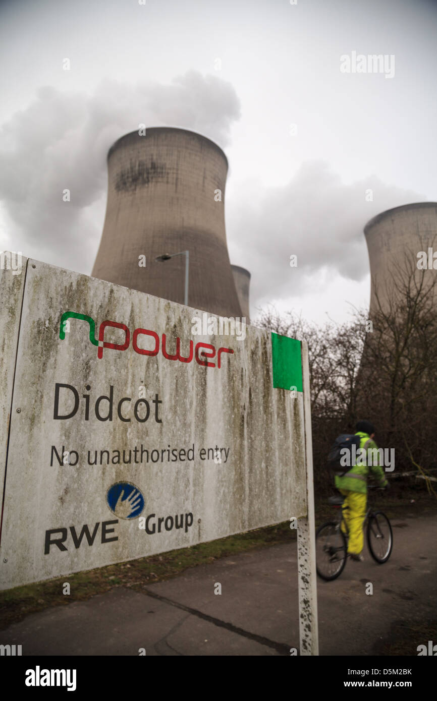 Didcot Power Station in Oxfordshire taken in the week it closed down Stock Photo