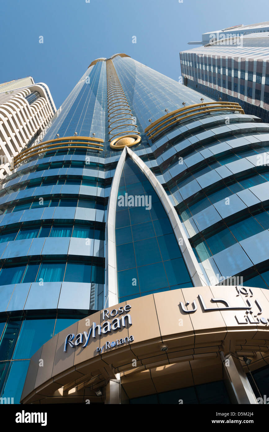 The Rose Rayhaan by Rotana the second tallest hotel in the world in Dubai  United Arab Emirates Stock Photo - Alamy