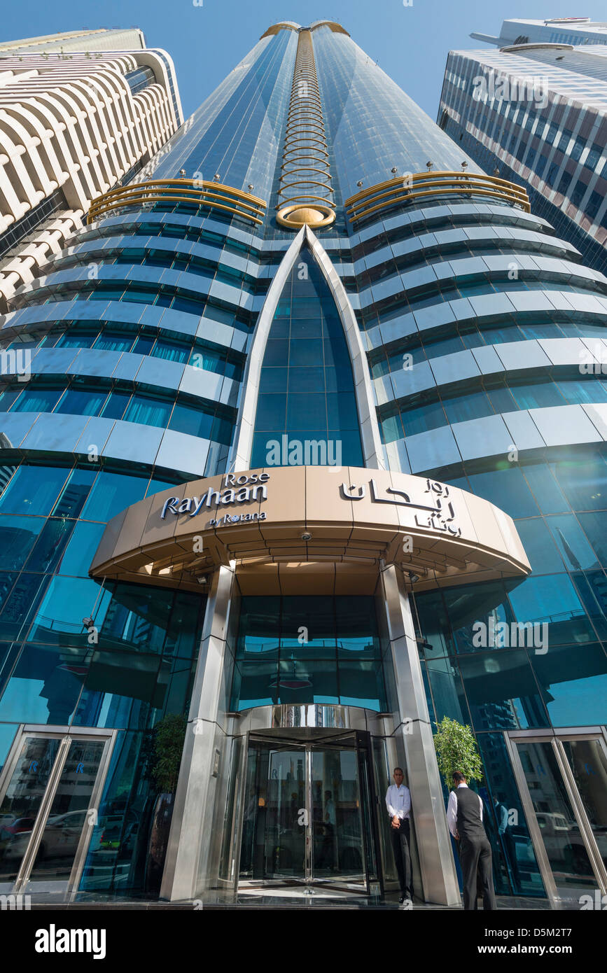 The Rose Rayhaan by Rotana the second tallest hotel in the world in Dubai United Arab Emirates Stock Photo