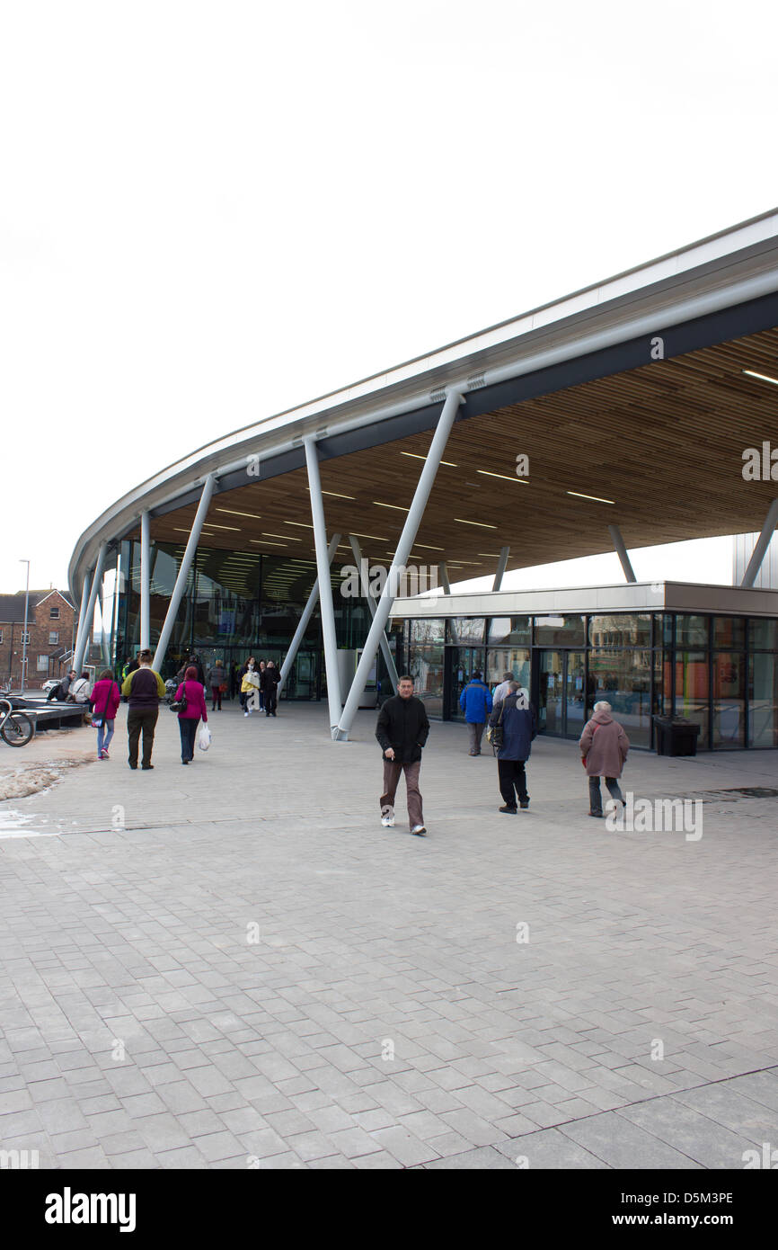 The new Hanley bus station in Stoke On Trent. Stock Photo