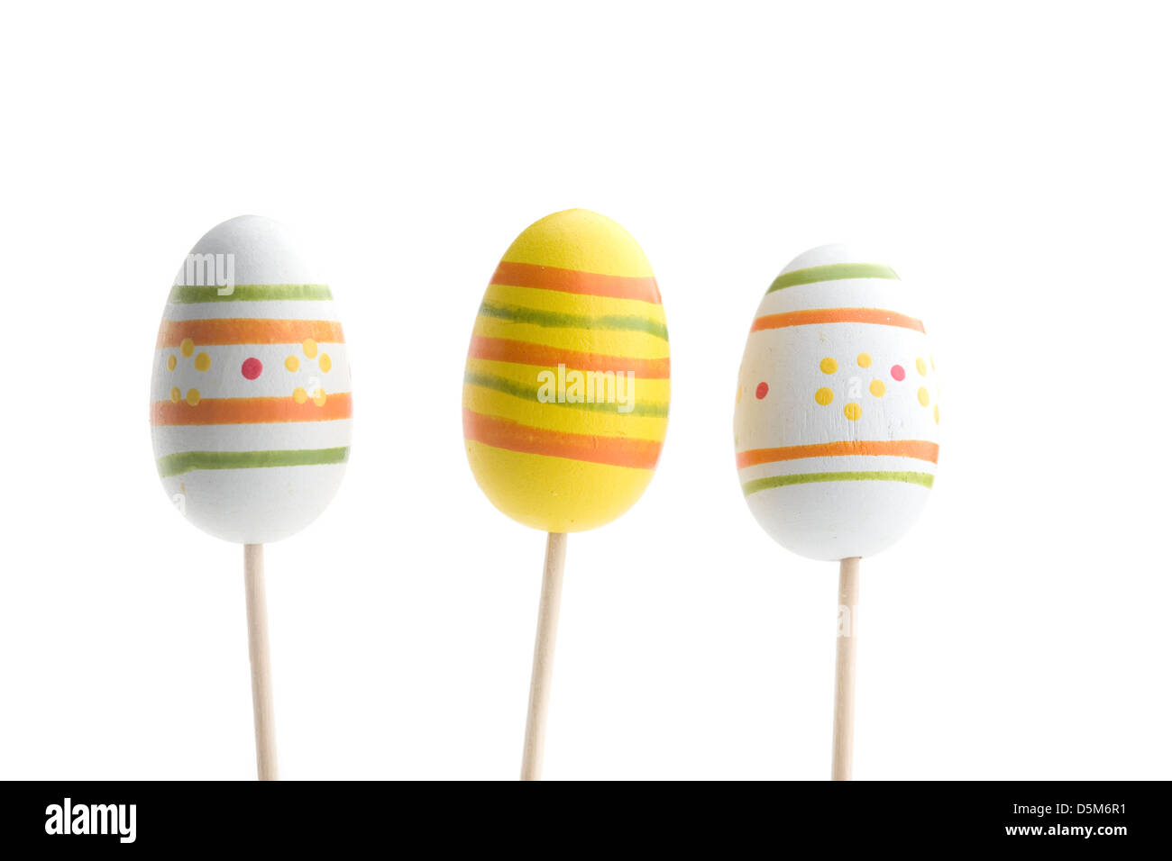Colorful easter eggs isolated on white background Stock Photo - Alamy
