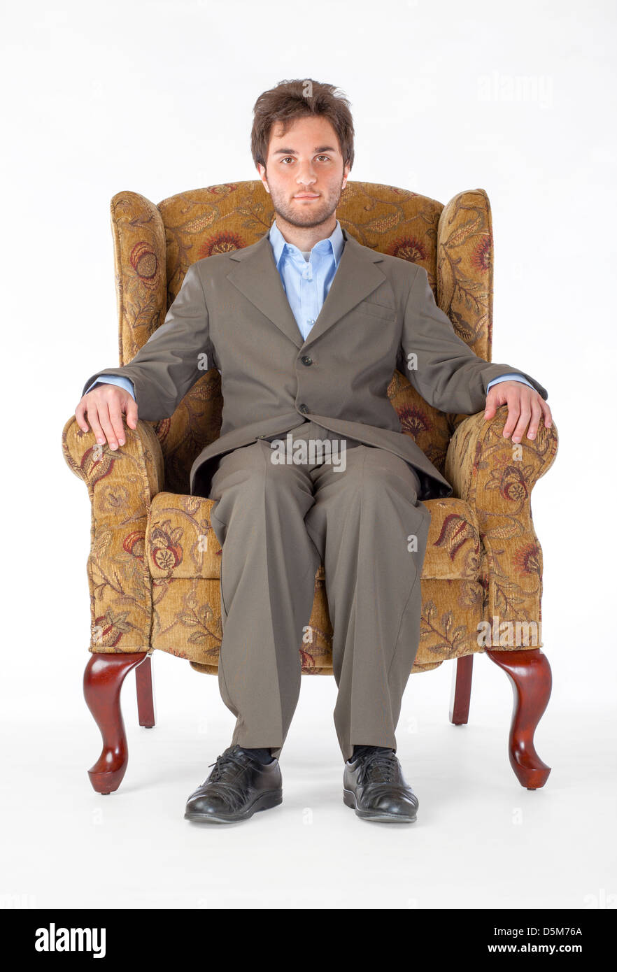 Portrait man on chair hi-res stock photography and images - Alamy