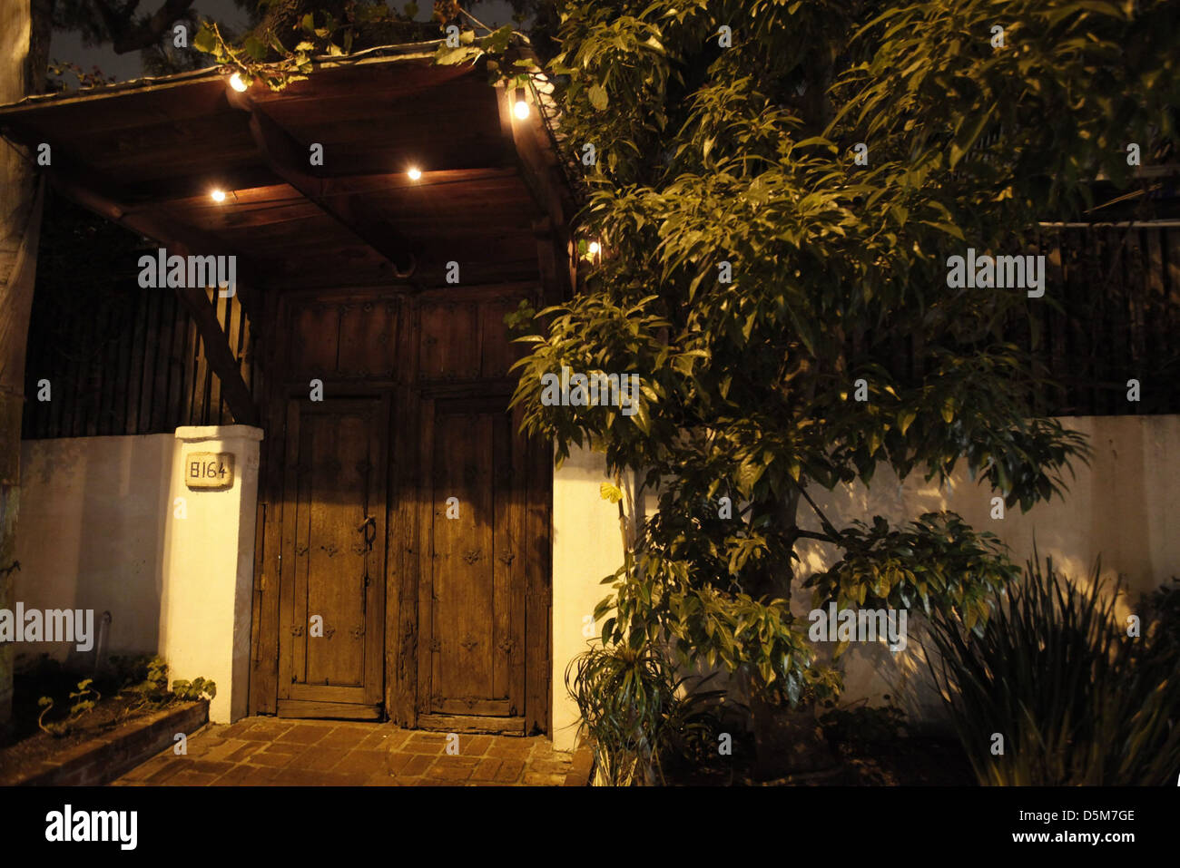 General View Of The Little Door On 3rd Street At Night Los