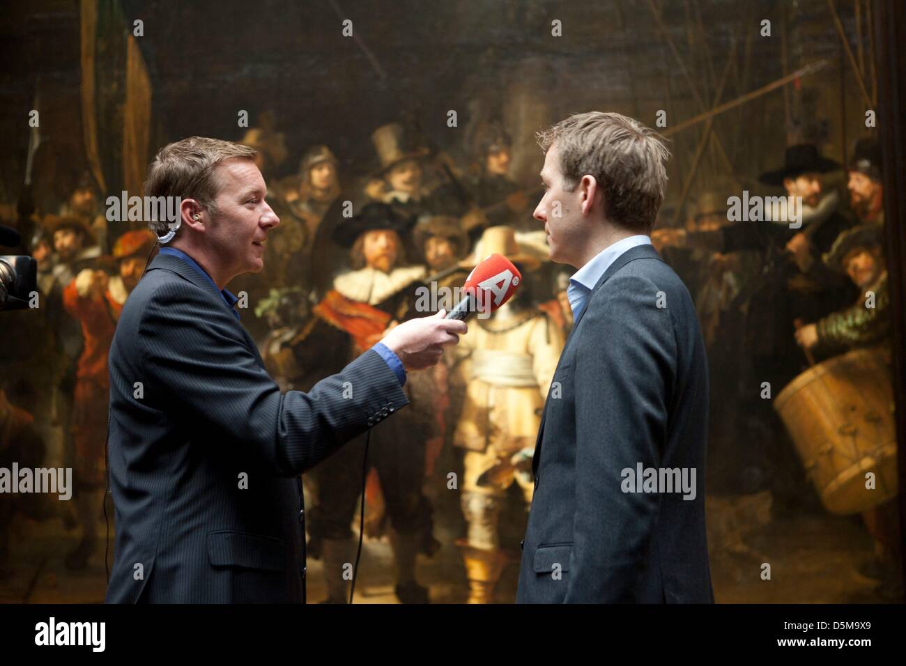 Dutch media at the opening of the rijksmuseum, after being closed for many years due to renovation Stock Photo