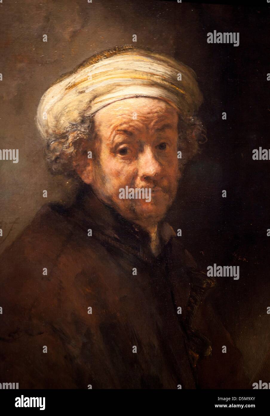 self portrait of Rembrandt van Rijn, rijksmuseum Stock Photo