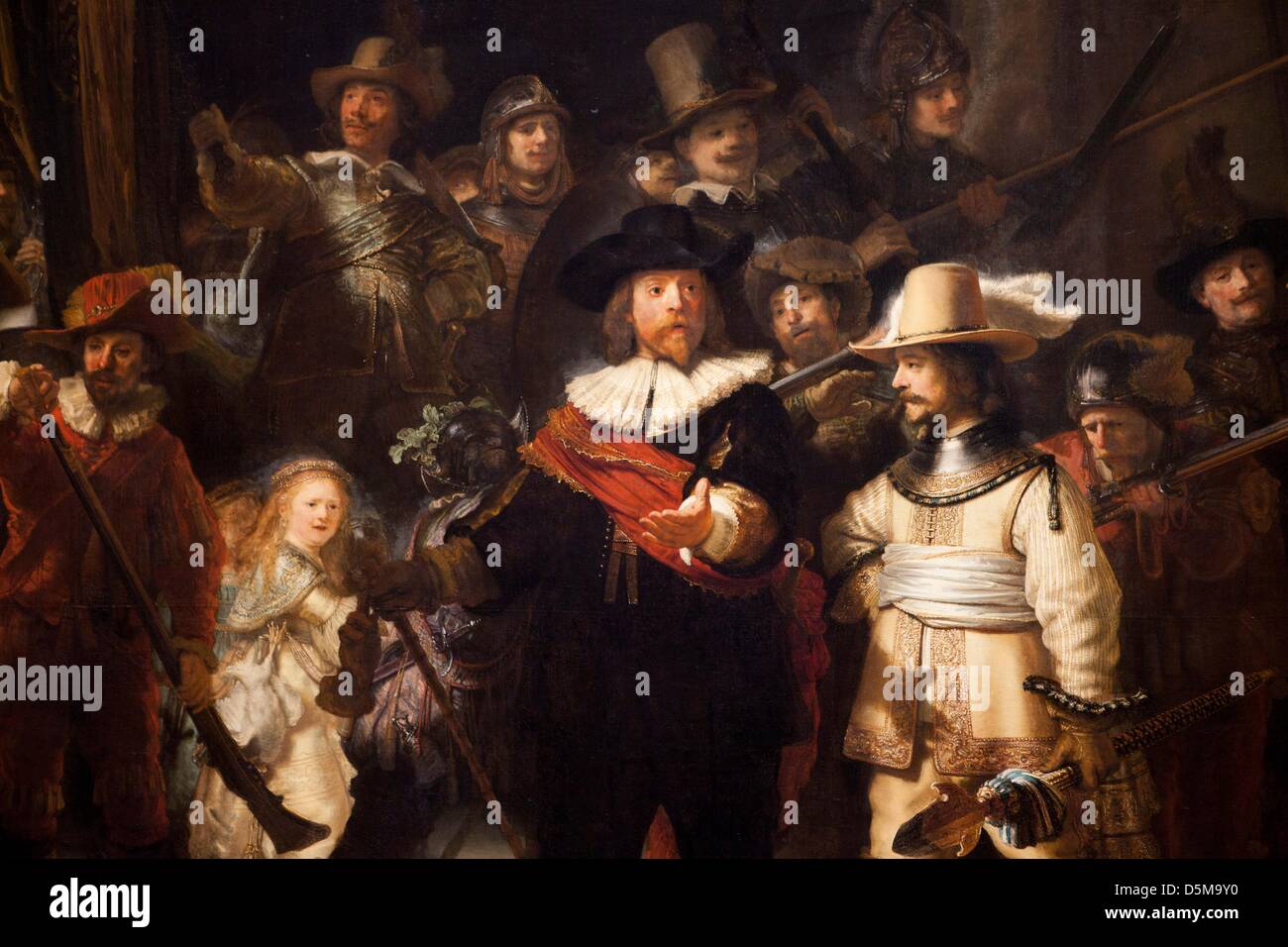 de nachtwacht by Rembrandt van Rijn, Night Watch at the rijksmuseum Stock Photo