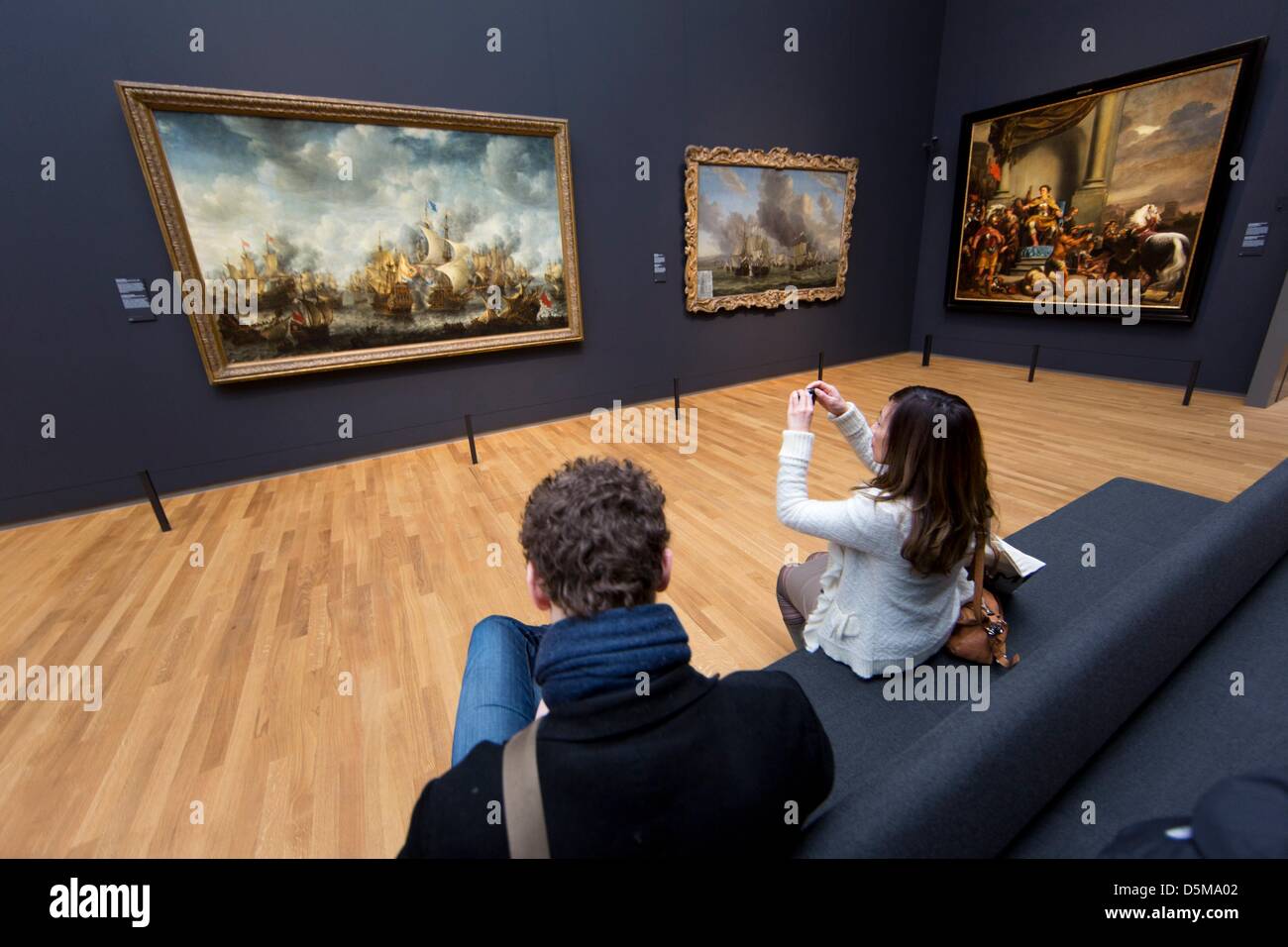 Dutch media at the opening of the rijksmuseum, after being closed for many years due to renovation Stock Photo