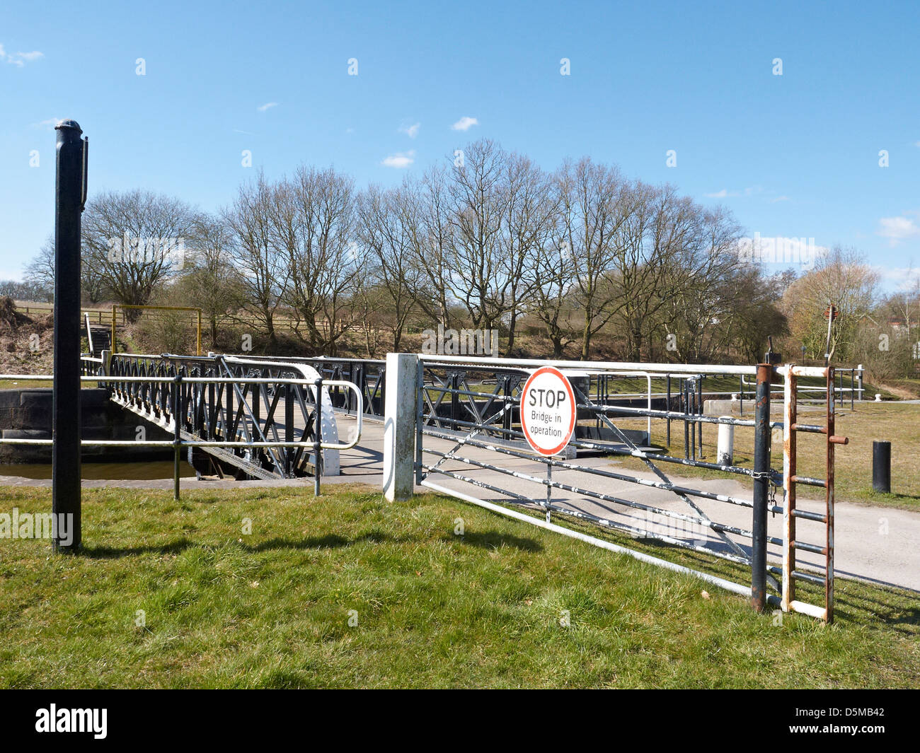 Foot bridge over the River Weaver near Whitegate Cheshire UK Stock Photo