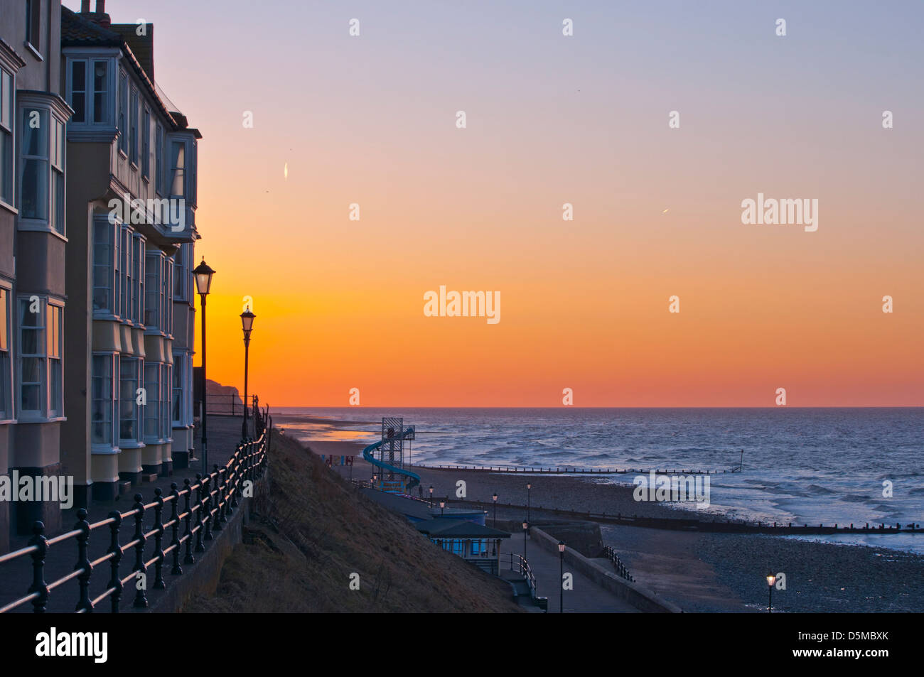 Houses overlooking the sea Cromer Stock Photo Alamy