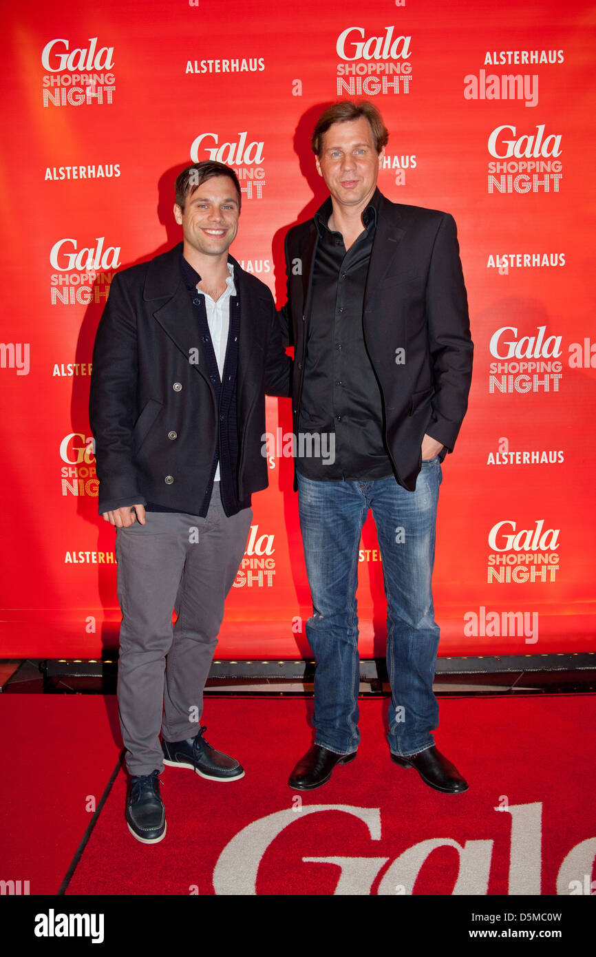 Ole Tillmann and Thomas Heinze at Gala Shopping Night at Alsterhaus. Hamburg, Germany Stock Photo