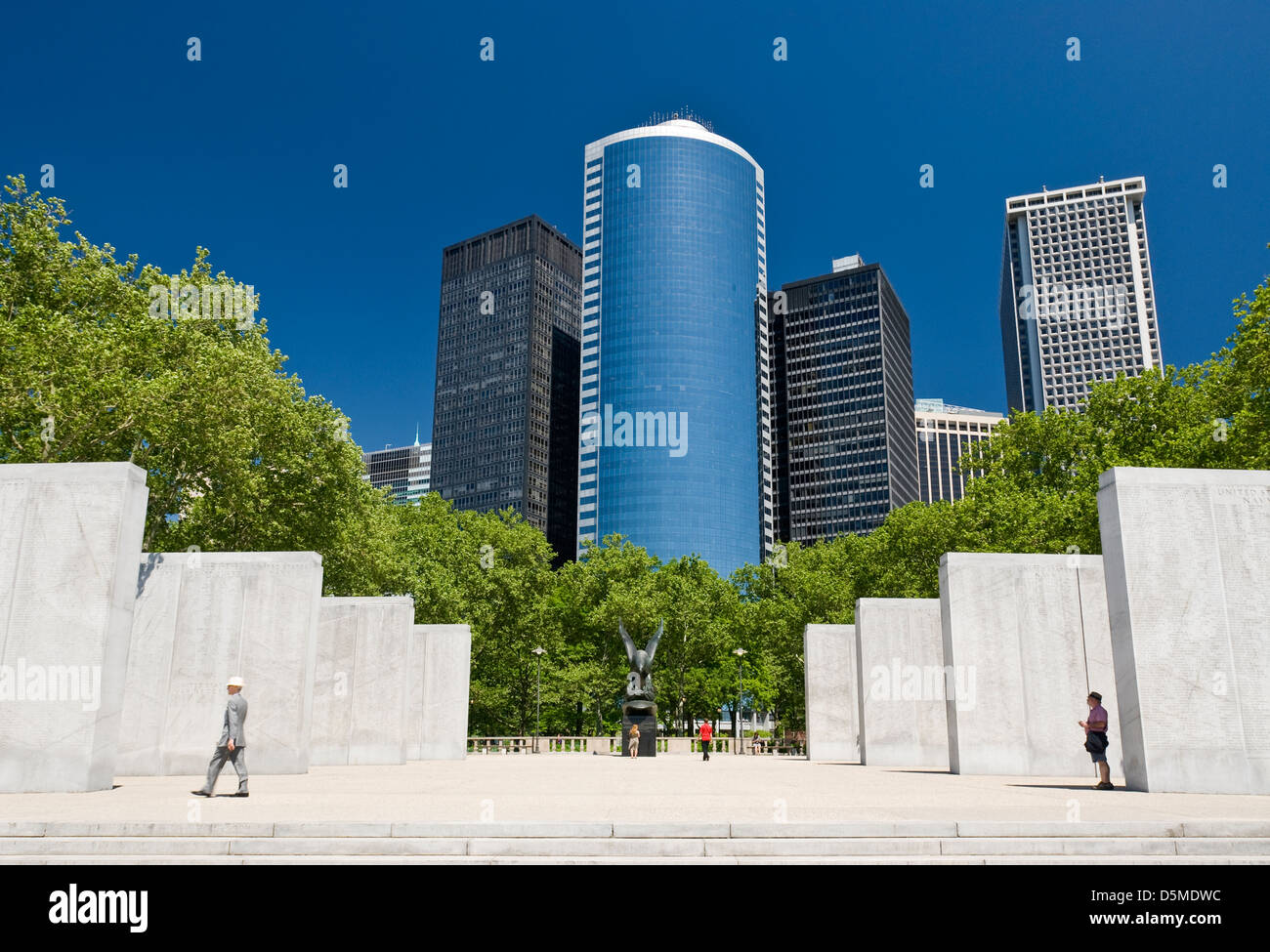 The East Coast Memorial Battery Park 17 State Street Financial District Stock Photo