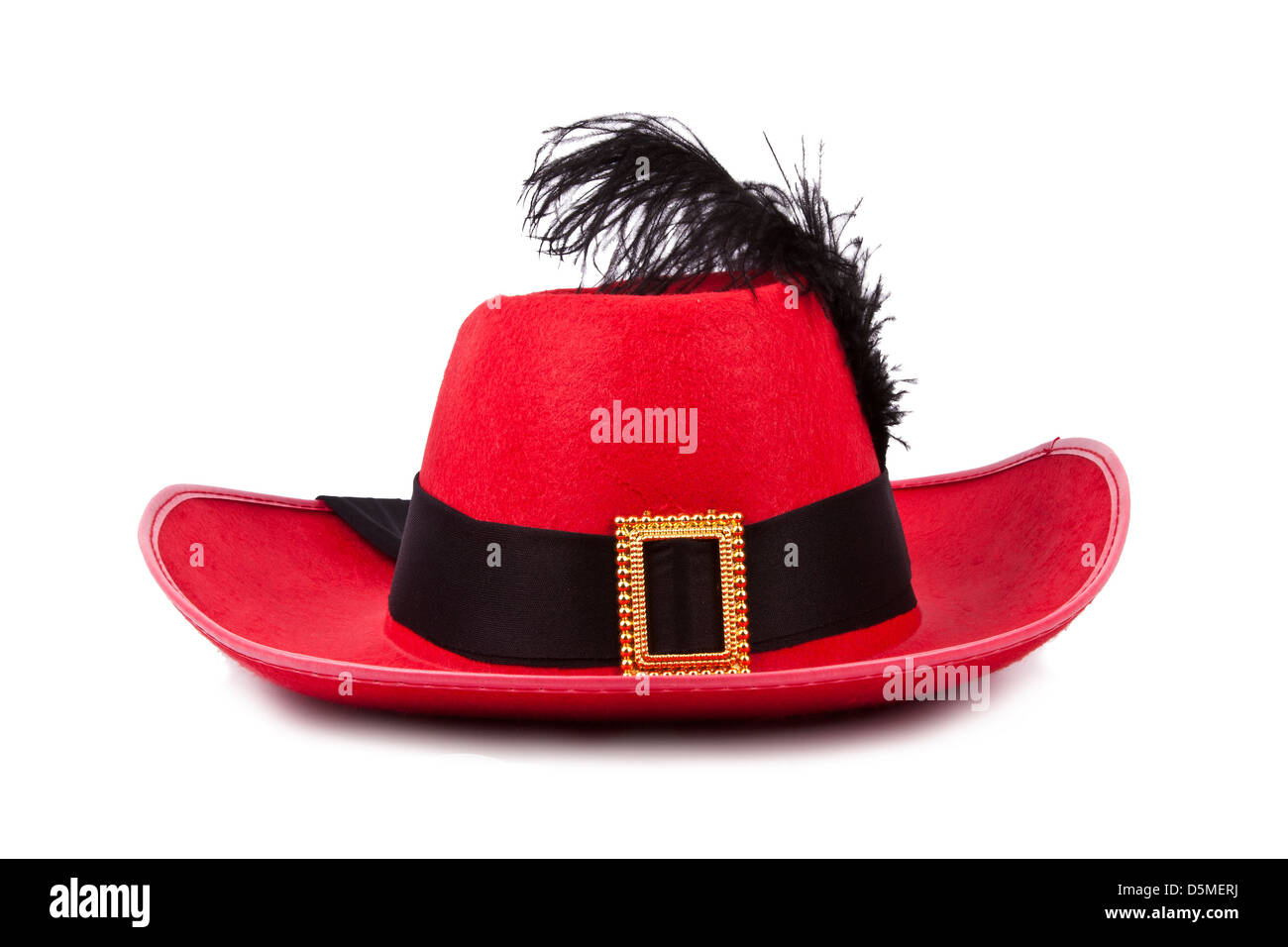 musketeer or vintage hat isolated Stock Photo