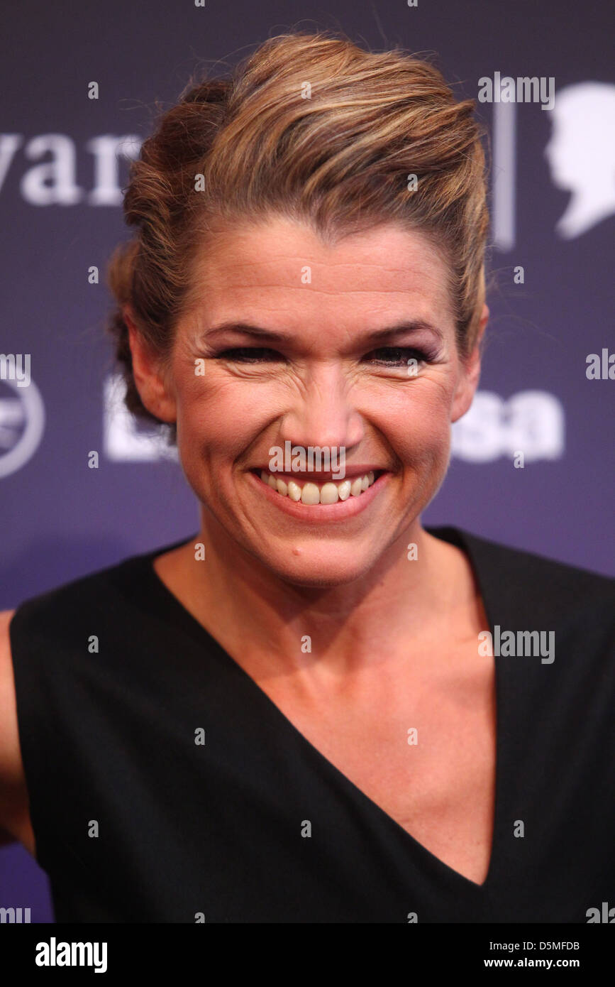 Anke Engelke attending press conference as host of the Eurovision Song Contest 2011 (Grand Prix