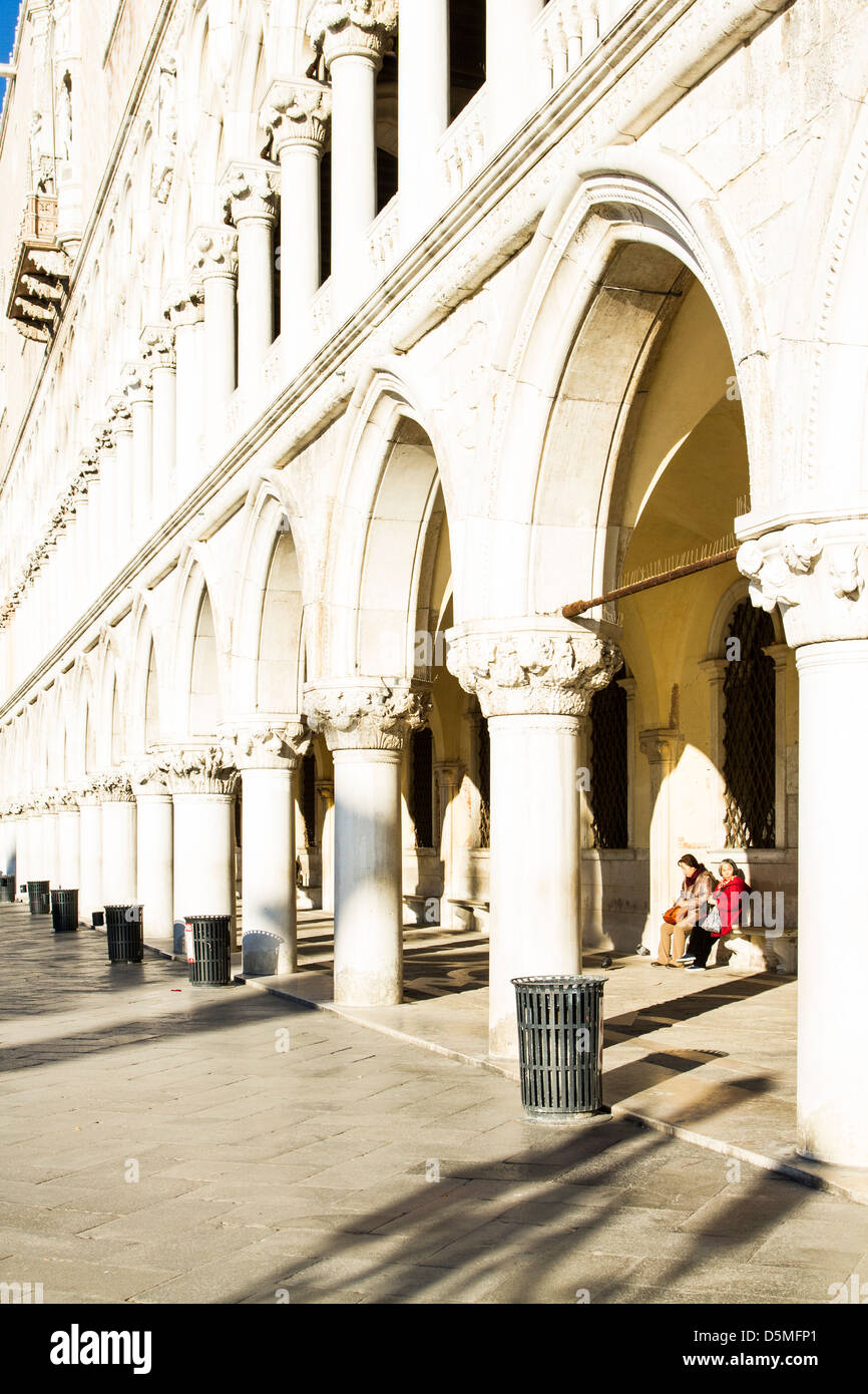 Arched passage outside of Doge's Palace (Palazzo Ducale). Stock Photo