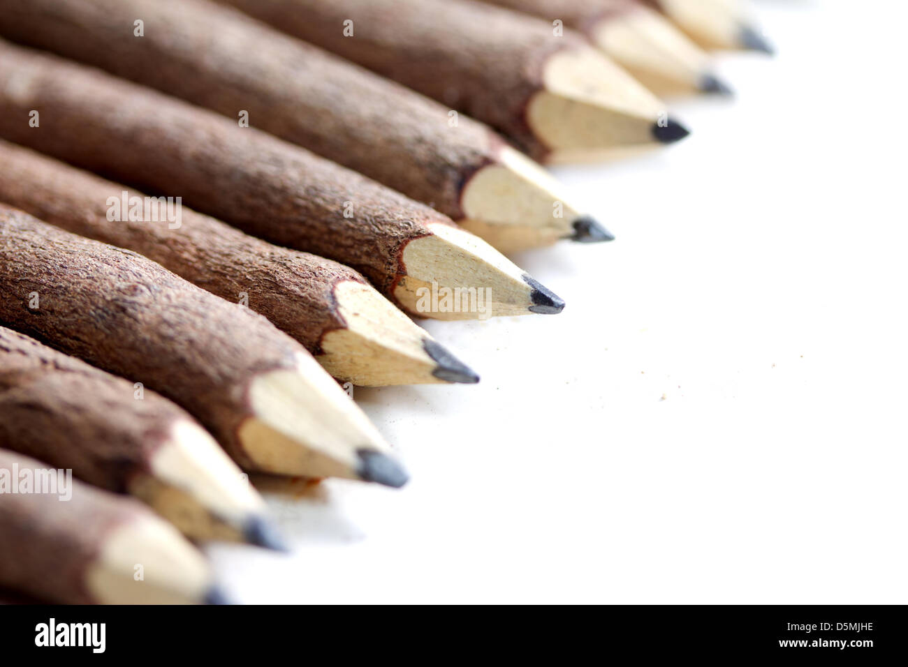 wooden lead pencil Stock Photo