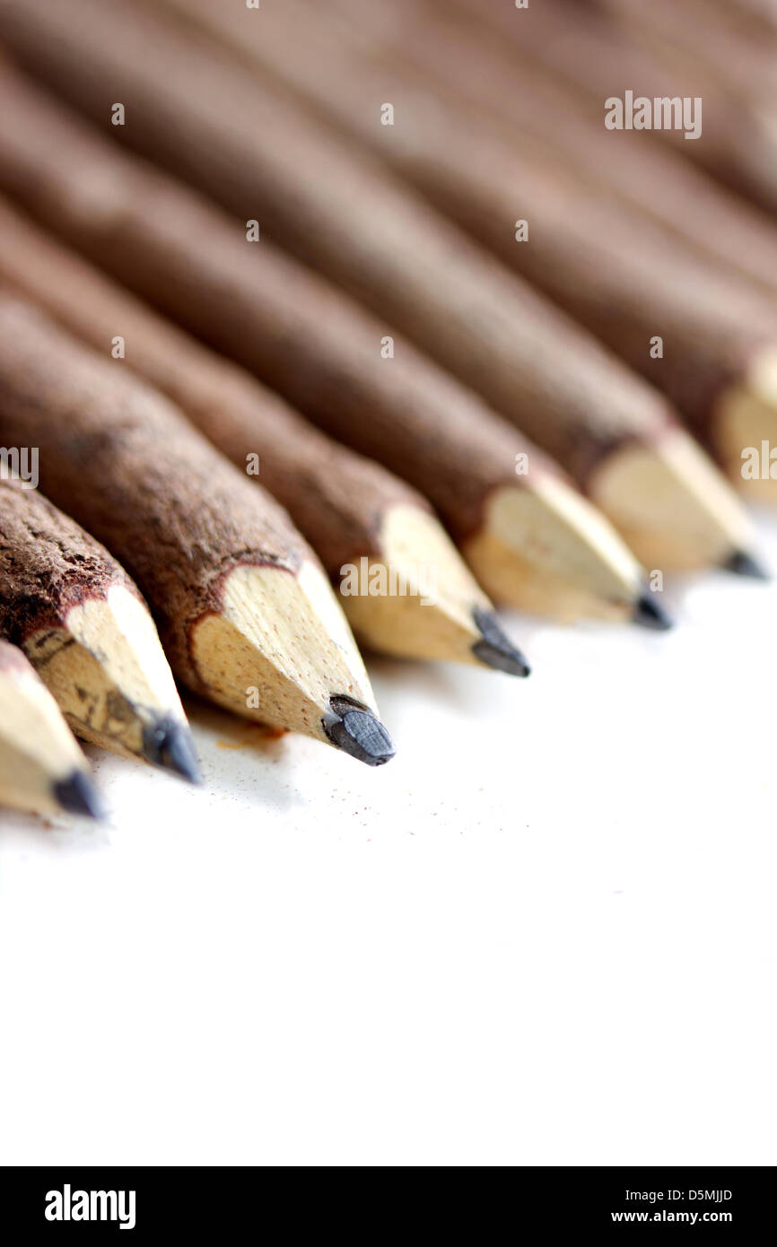 wooden lead pencil Stock Photo