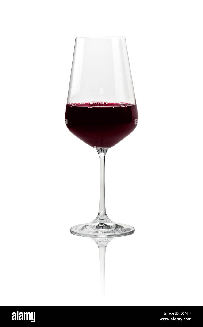 glass of red wine isolated Stock Photo