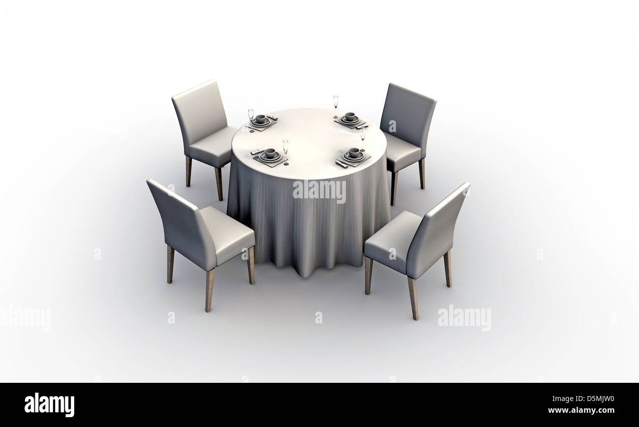 white table isolated on white background Stock Photo - Alamy