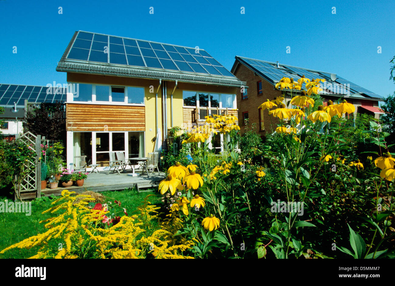GERMANY Hamburg Bramfeld, solar thermal collector and Photovoltaic ...