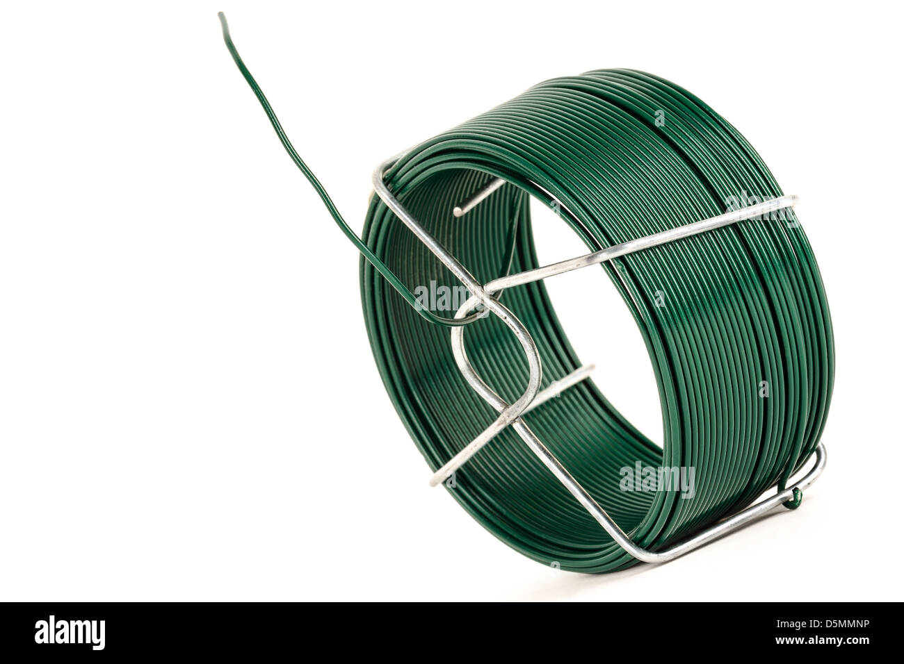 Wire covered with green plastic Stock Photo Alamy