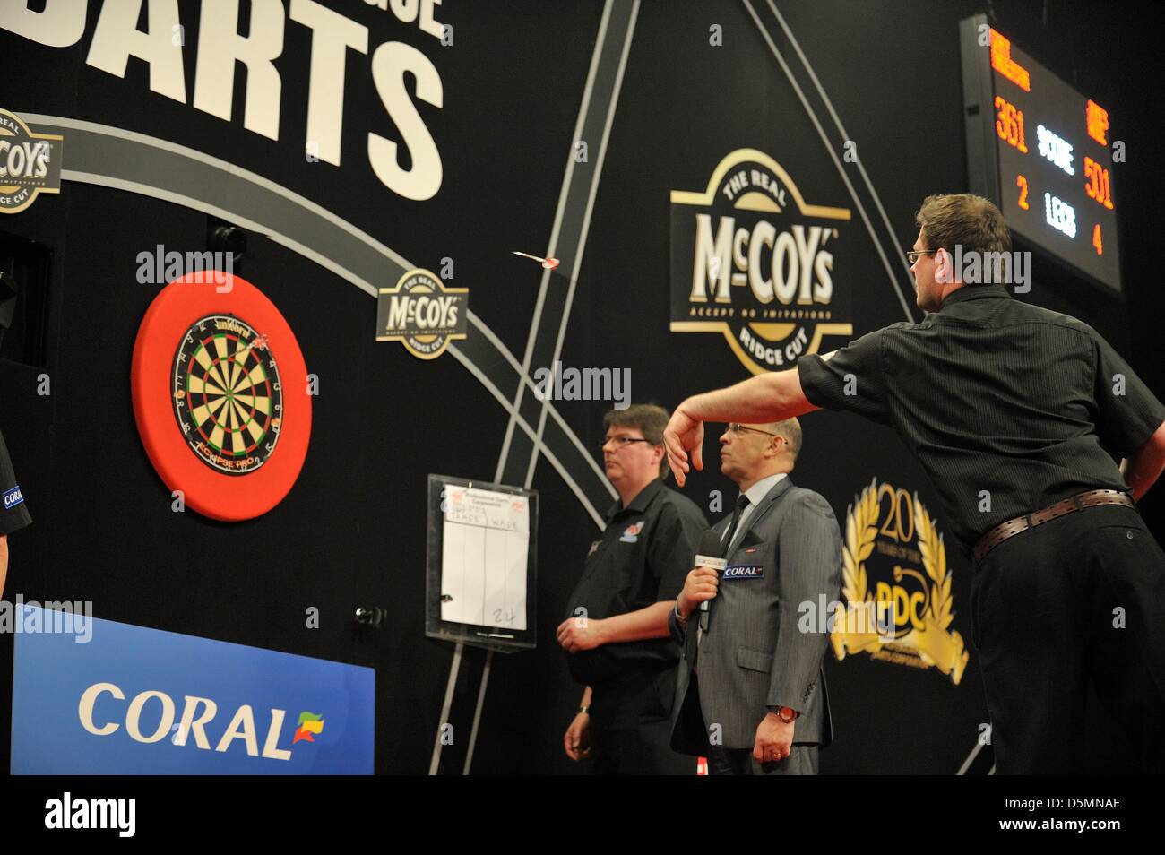 04.04.2013 Brighton, England. James Wade in action during week nine of