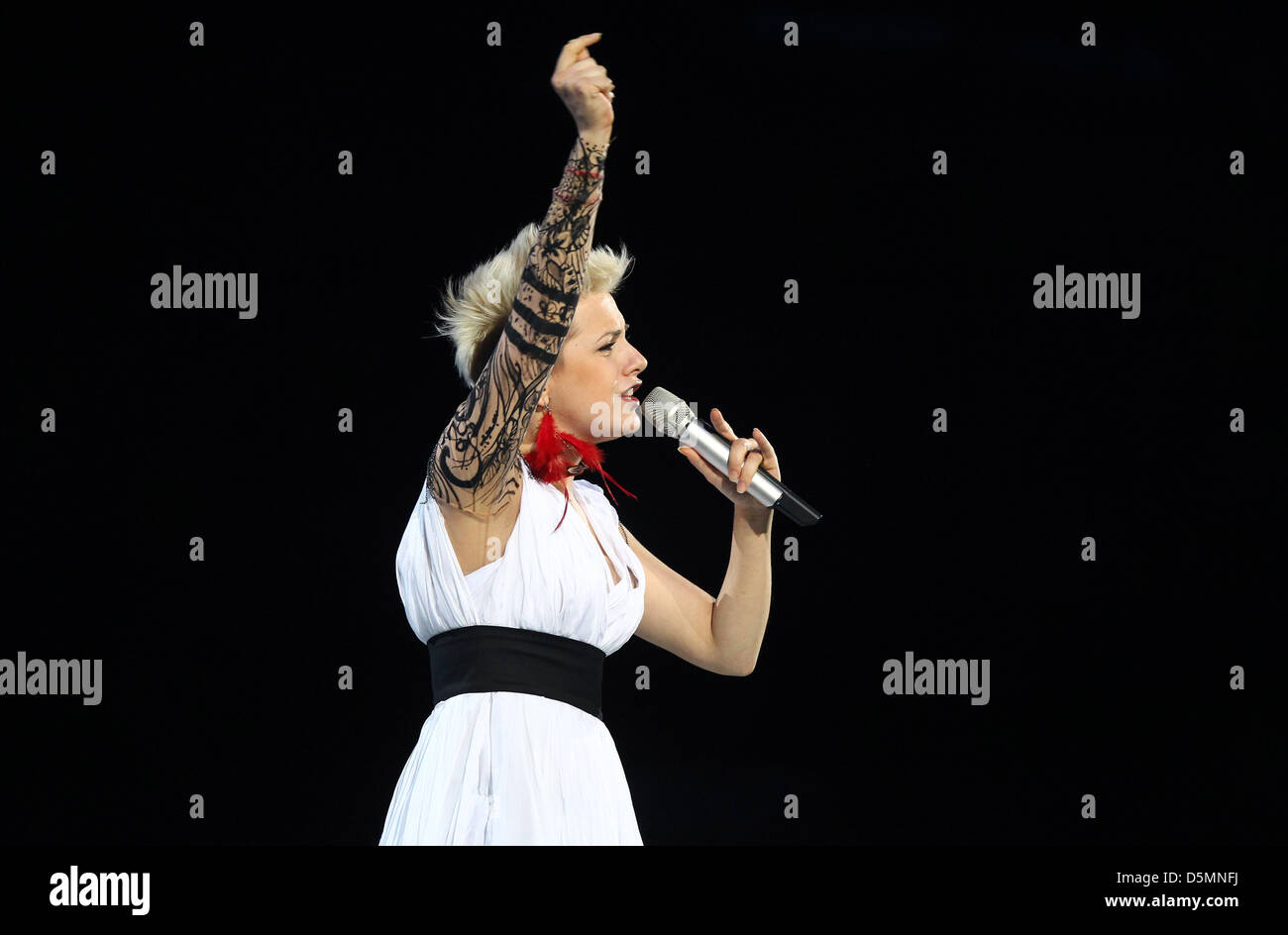 Poli Genova from Bulgaria rehearsing for the Eurovision Song Contest