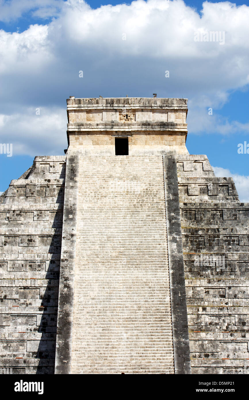 Mayan Pyramid to Kukulkan at Chichen Itza, Yucatan, Mexico. Stock Photo