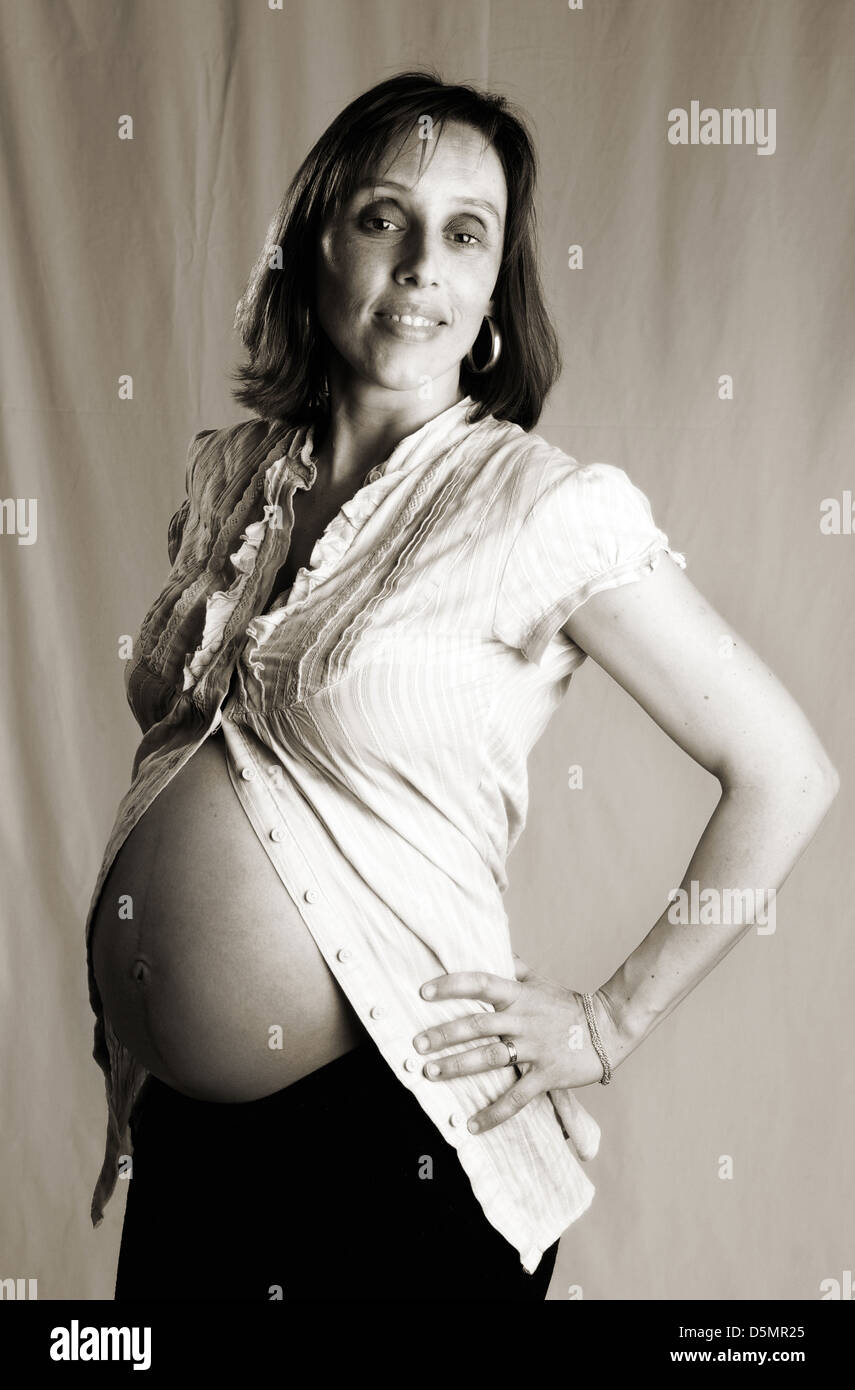 Pregnant caucasian hi-res stock photography and images - Alamy