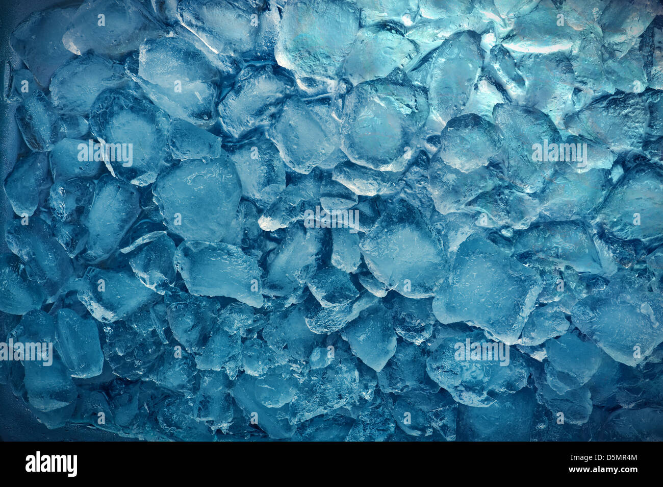 freshness blue ice cube texture Stock Photo