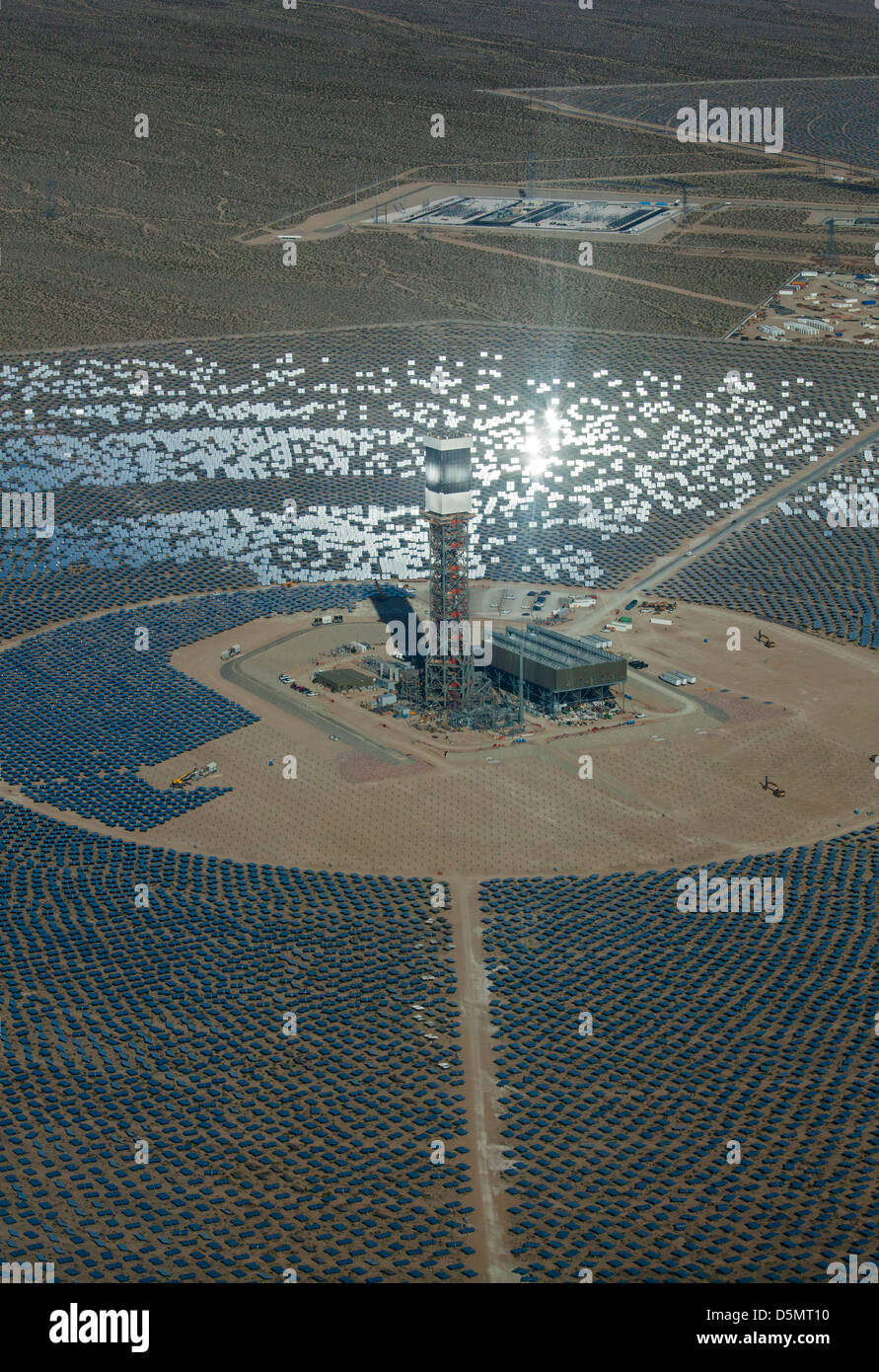 Ivanpah Solar Project Stock Photo