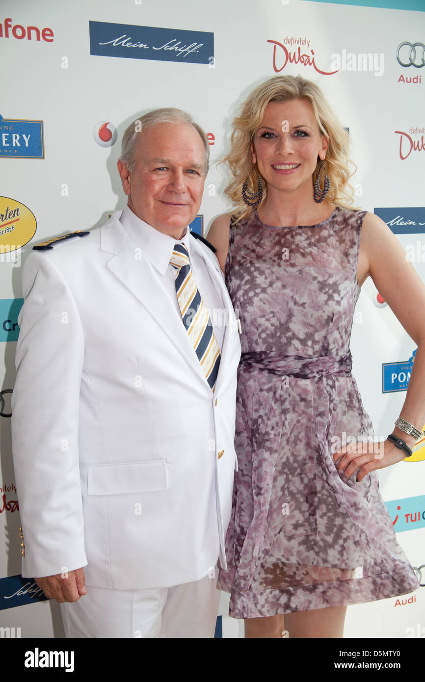 Captain Kjell Holm And Eva Habermann At Mein Schiff 2 Launch